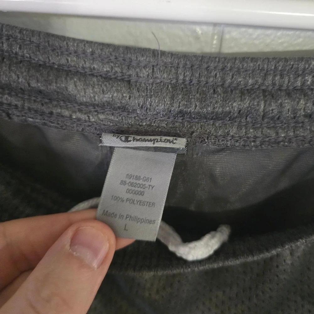 C9 by Champion Mesh Athletic Shorts‎ Mens L Gray Elastic Waist Drawstring